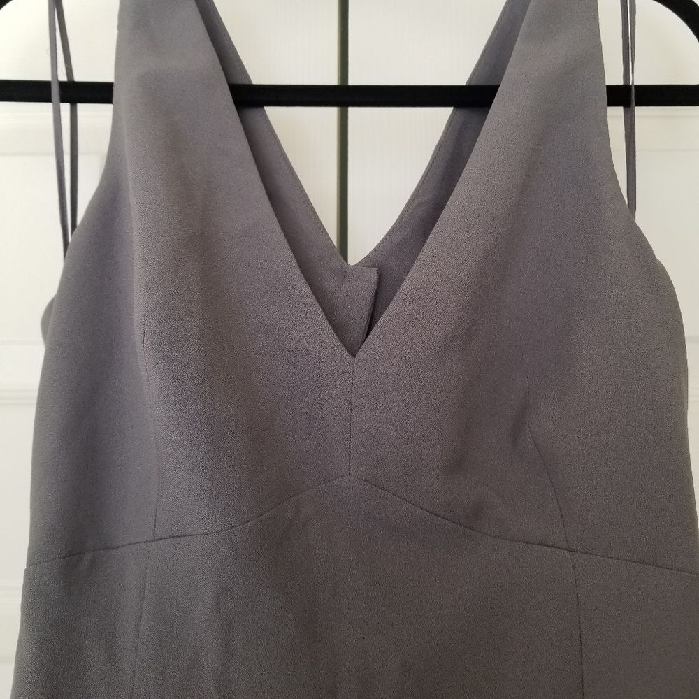 Amsale graphite grey bridesmaid dress size 12 - Picture 12 of 13